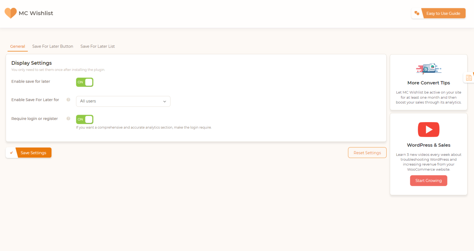 WooCommerce Save Cart for Later - MoreConvert