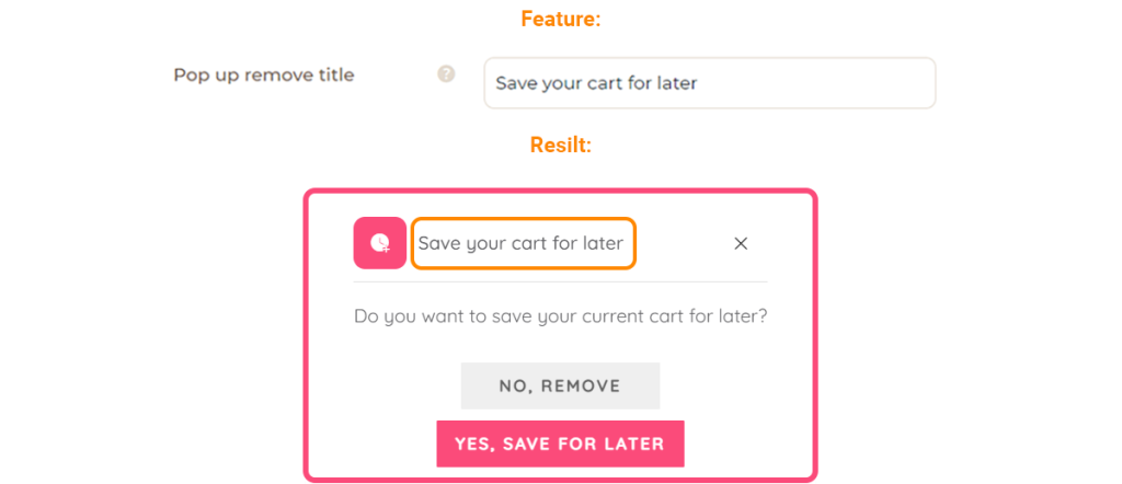 Save For Later | Popup Customization Text - MoreConvert