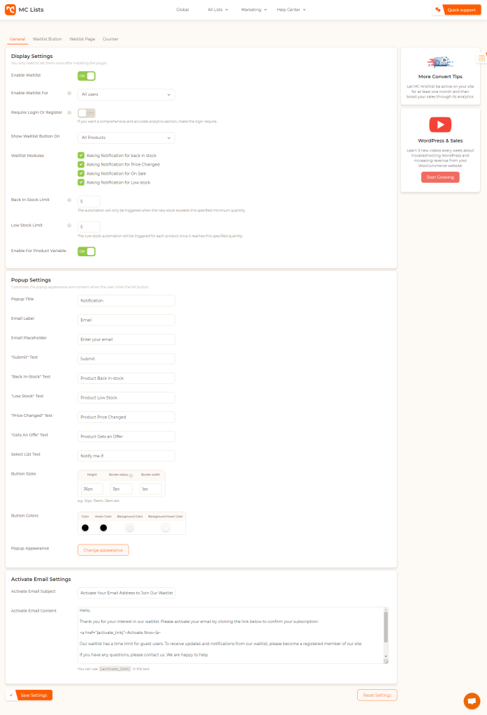 WooCommerce Waitlist - MoreConvert