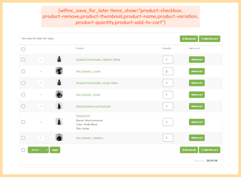 Save For Later Table Shortcodes - MoreConvert